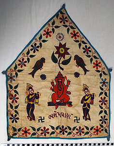 Thumbnail of Toran, Wall or Door Hanging: Welcome, Ganesha (2008.22.0020)