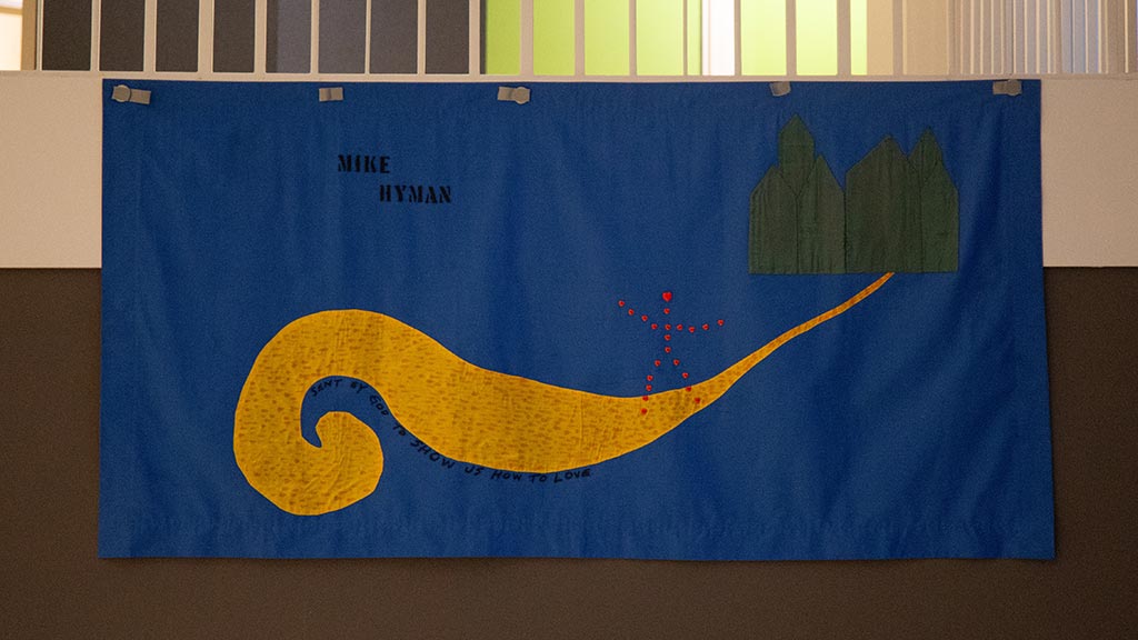 A quilt panel for Mike Hyman
