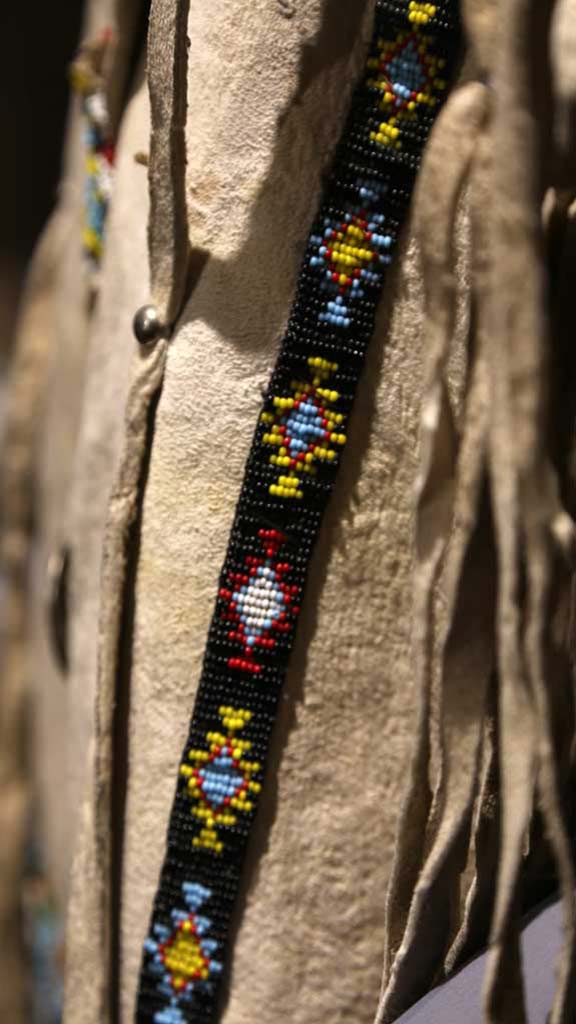closeup of the beaded band