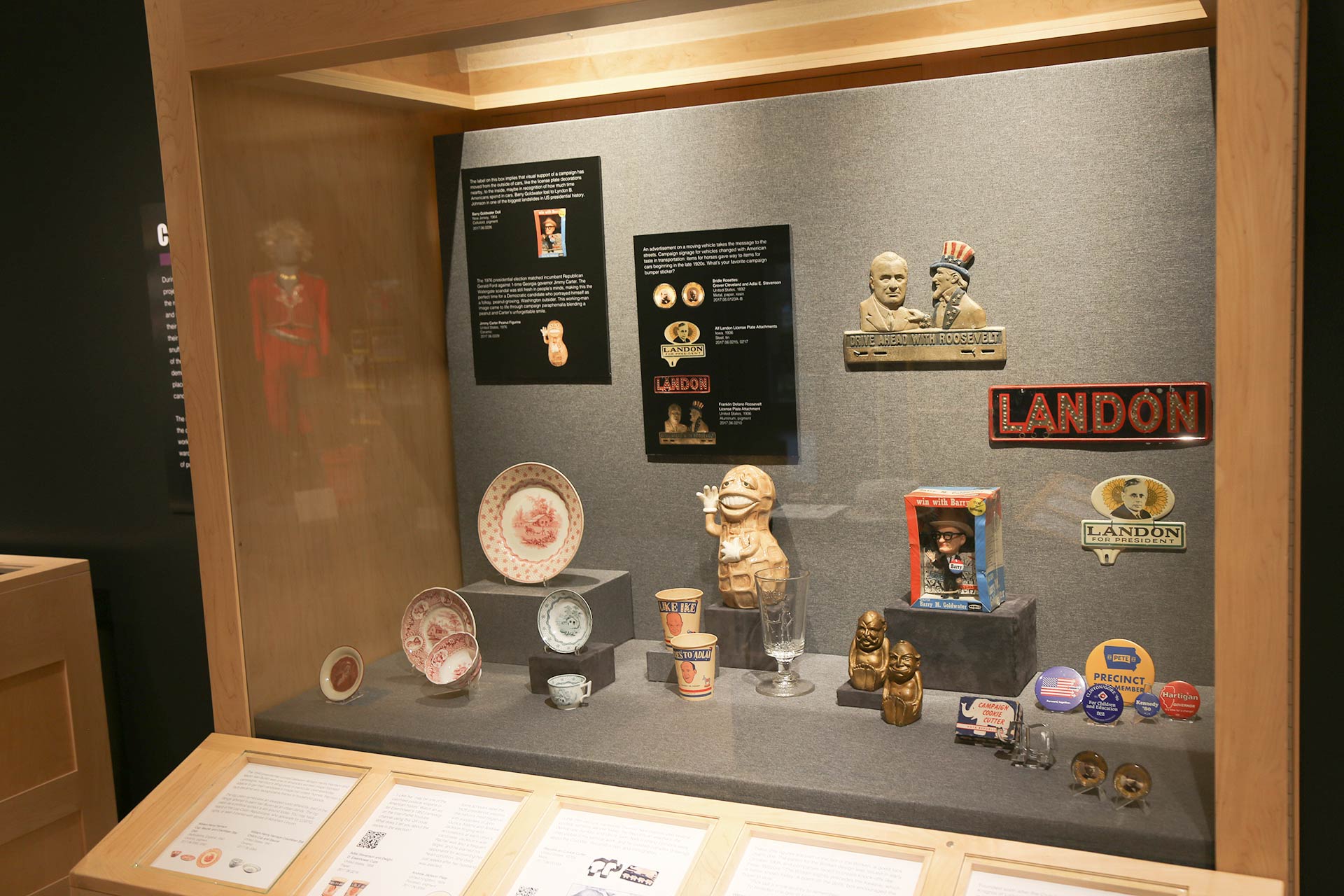 case full of political artifacts