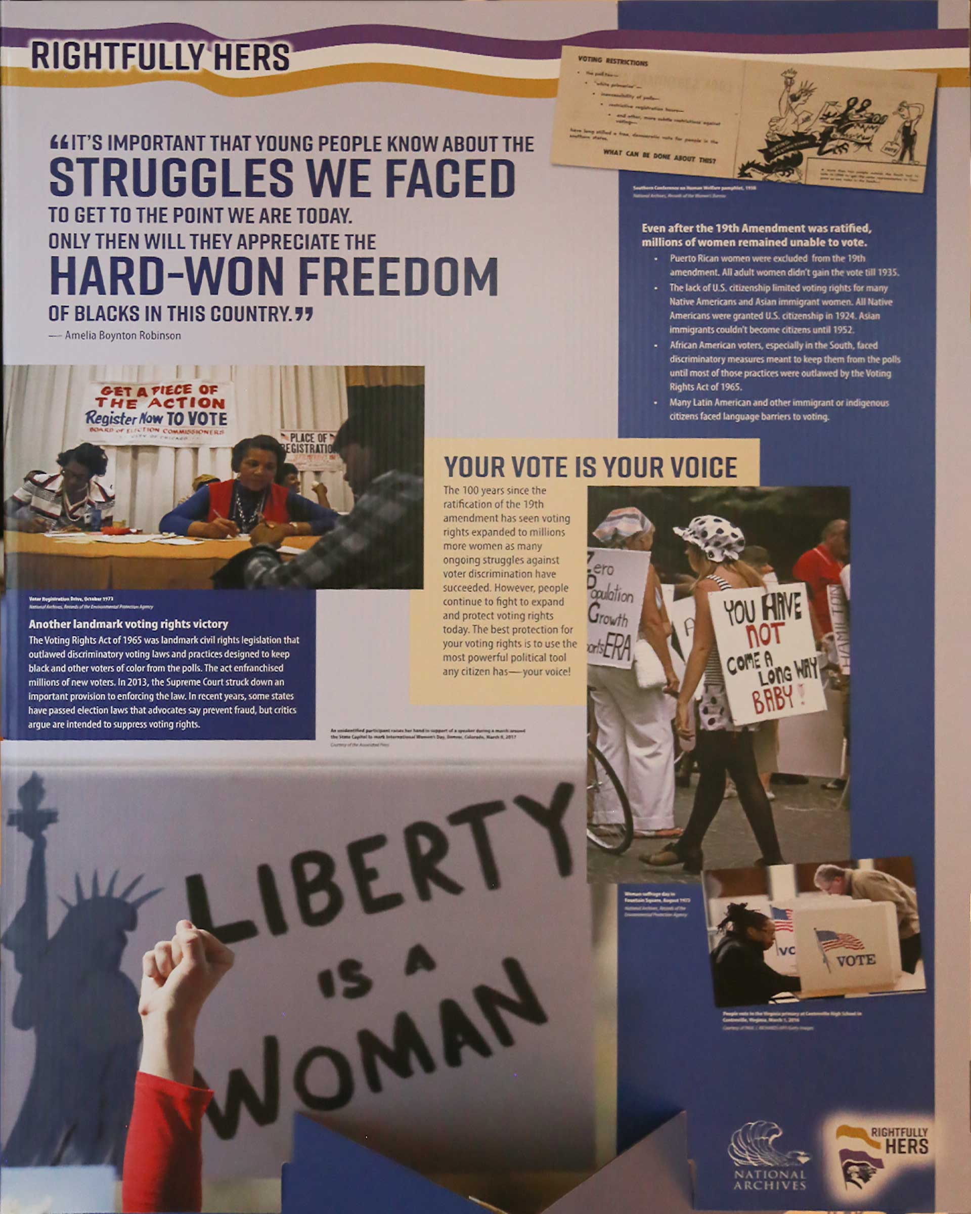 Poster about women's suffrage