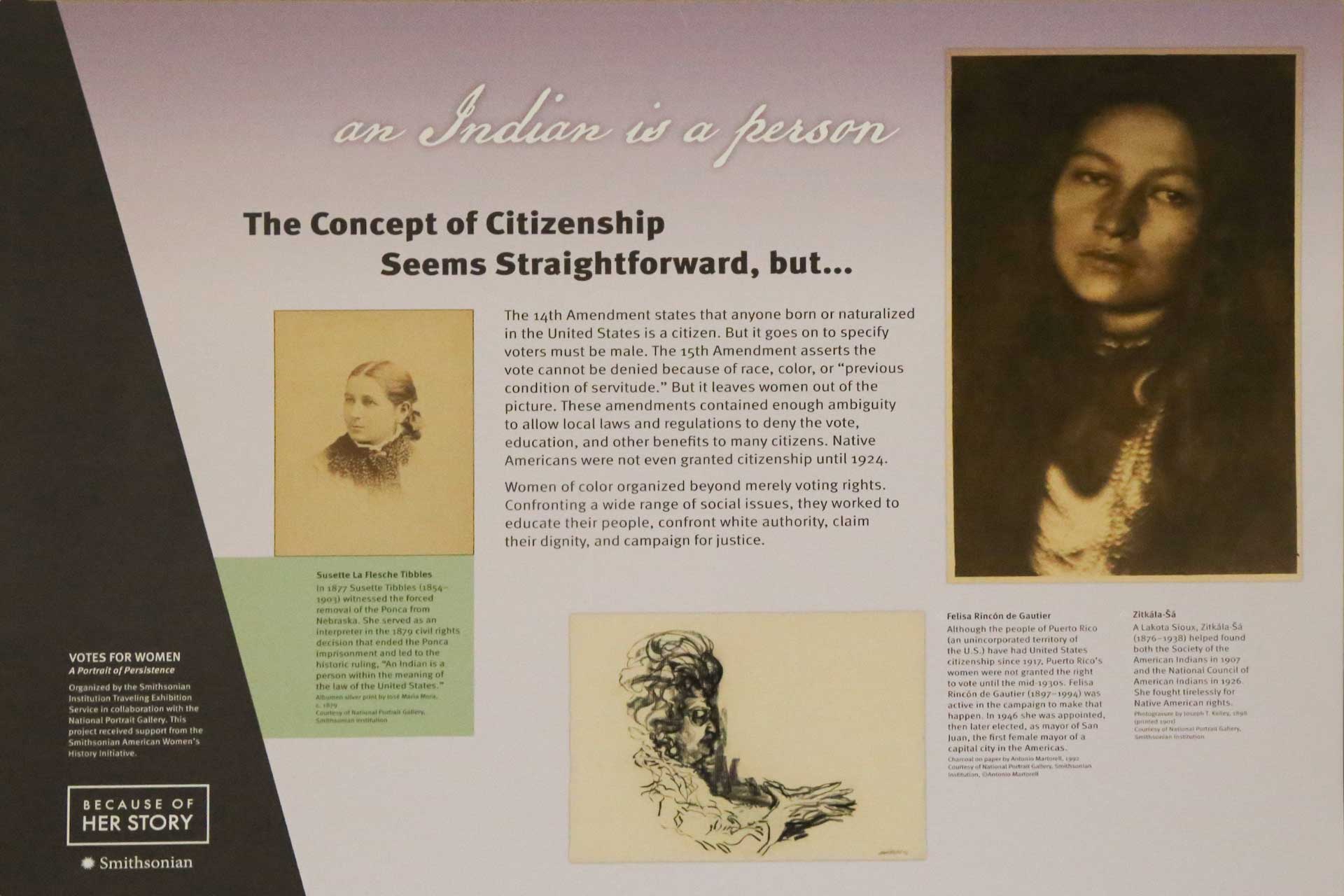 Card with the words of an Indigenous Women