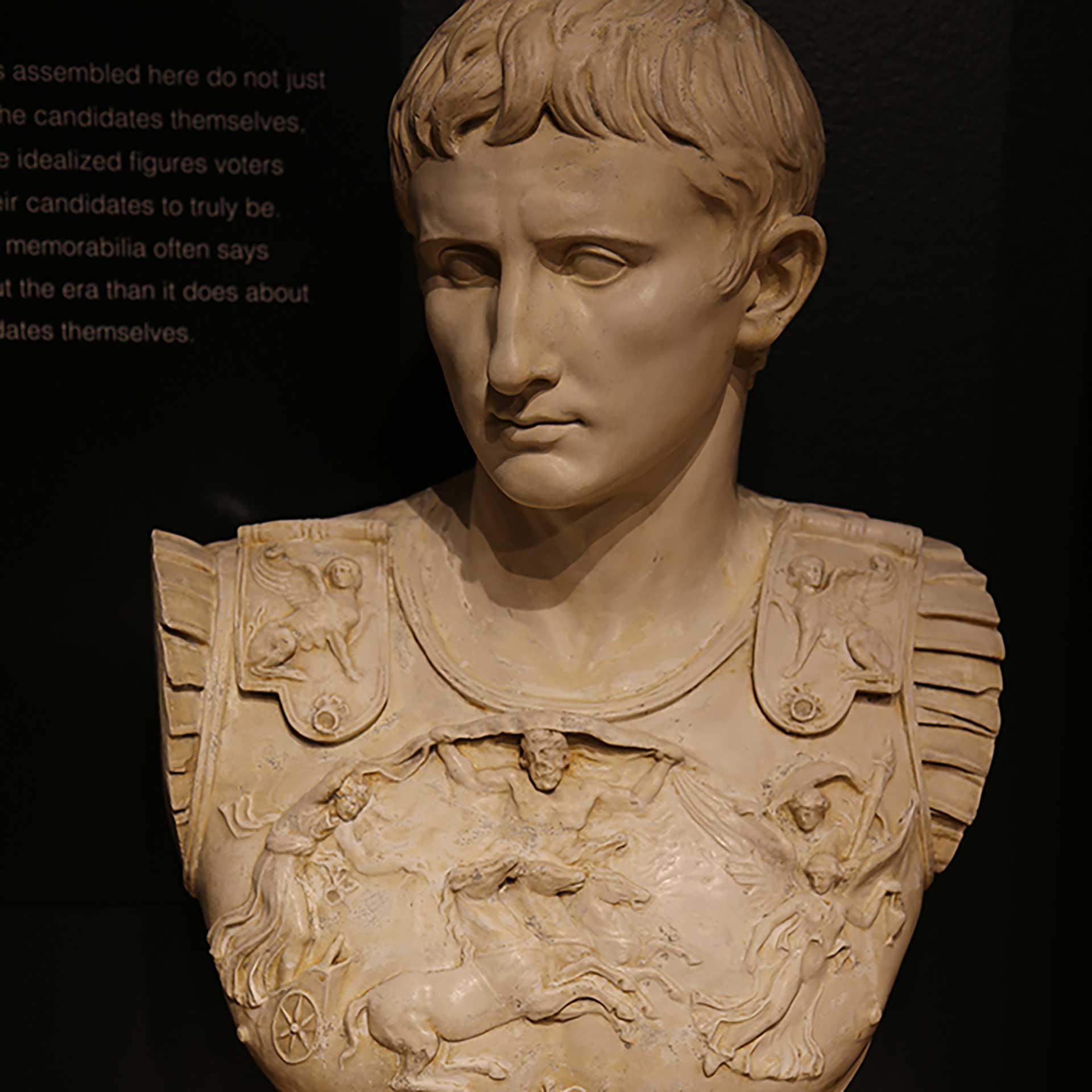 white statue of a head