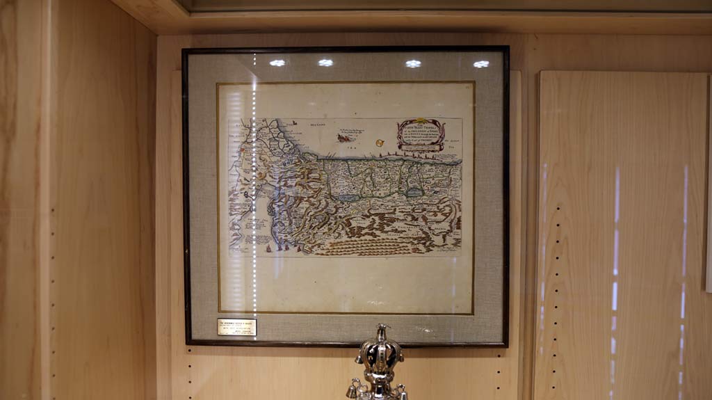 close up of the map on the wall