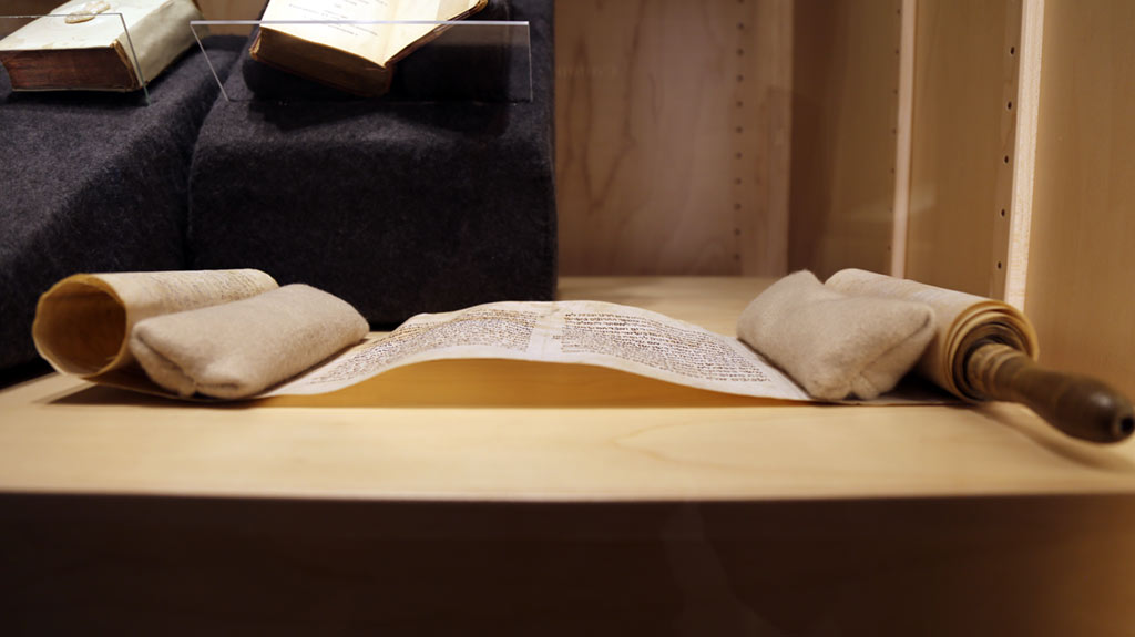 scroll of paper view from an angle