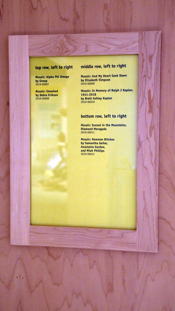 information and descriptions of the objects in the left case