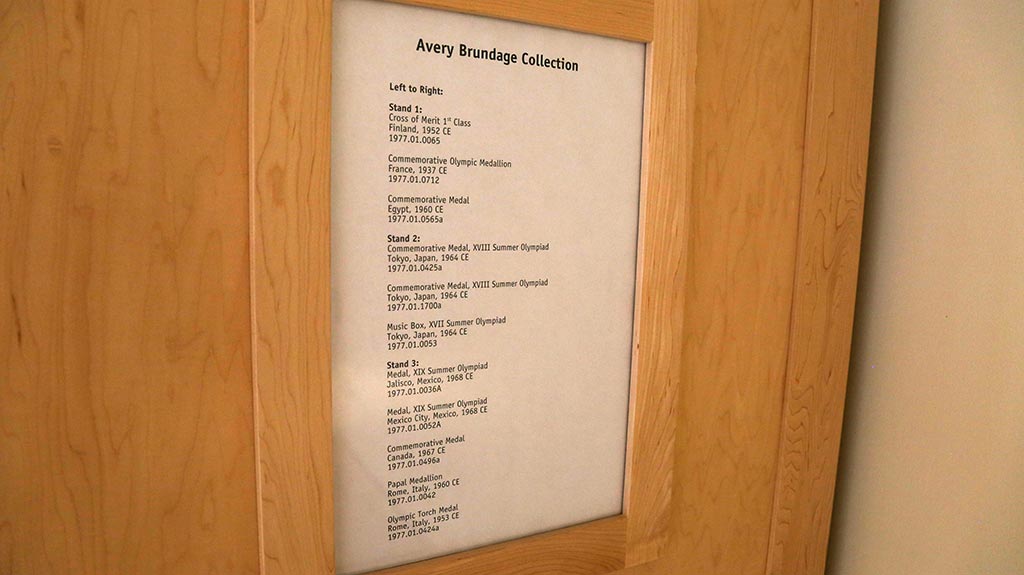 information panel, title for the medals