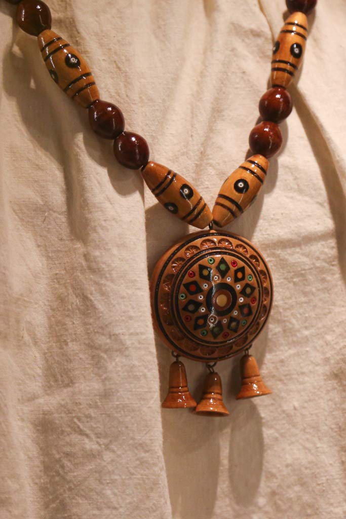 close up of an Ukrainian necklace