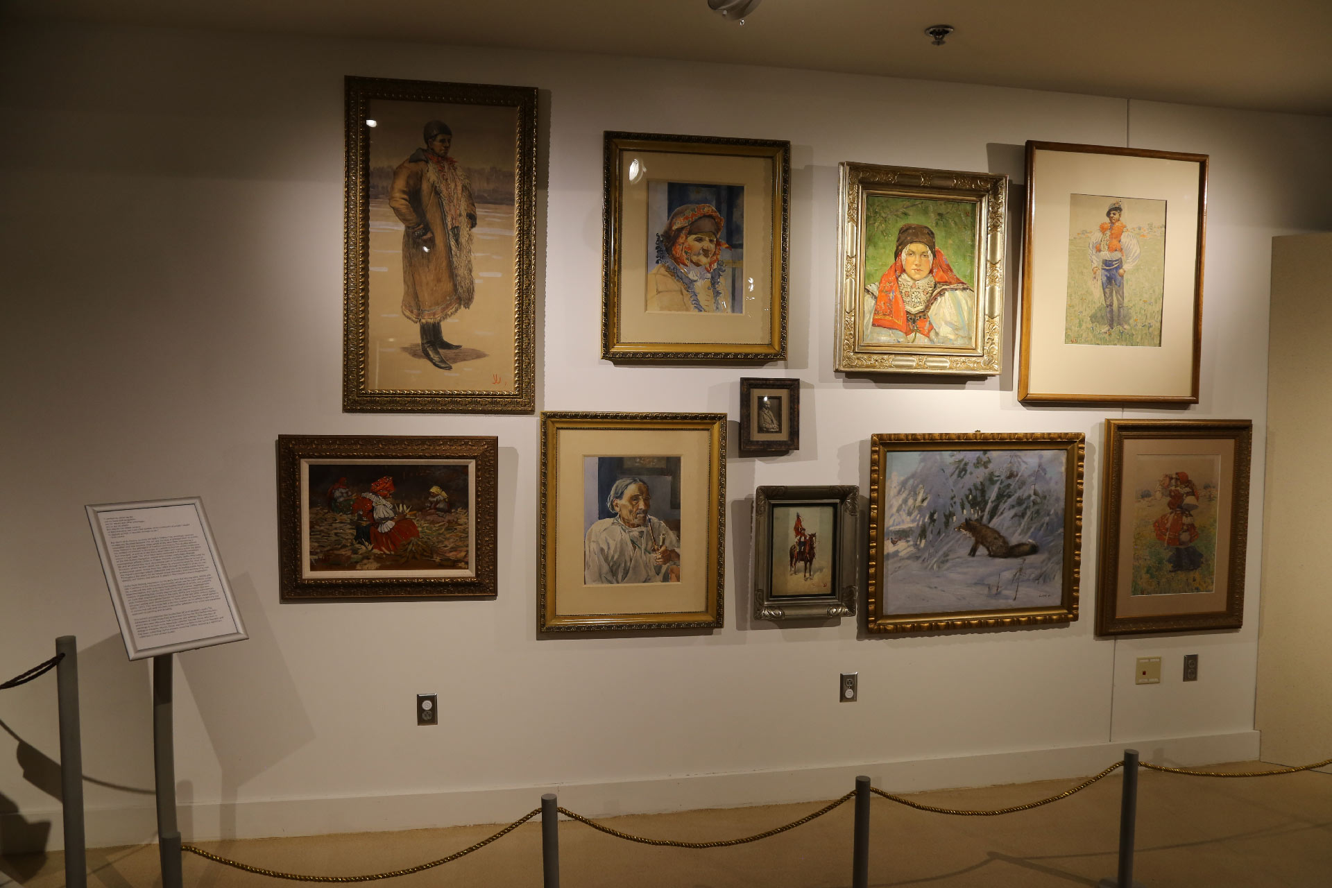 another view of all the painting sin the exhibit