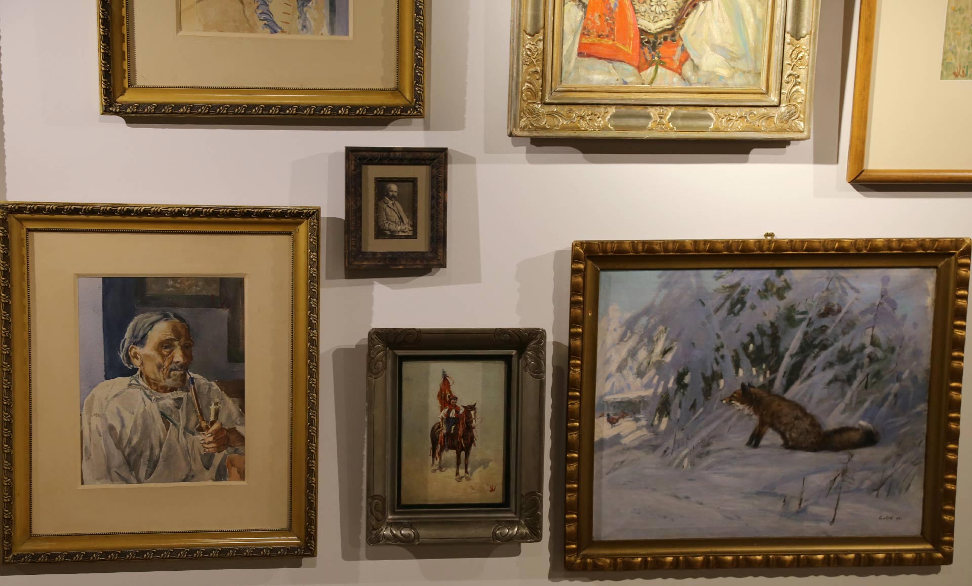 close up of some more paintings in the exhibit