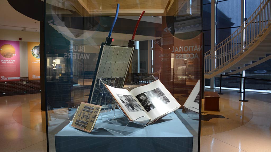 alternate view of book and electronic board