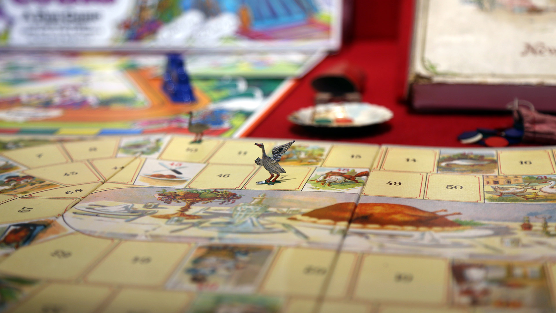 close-up of the game of goose