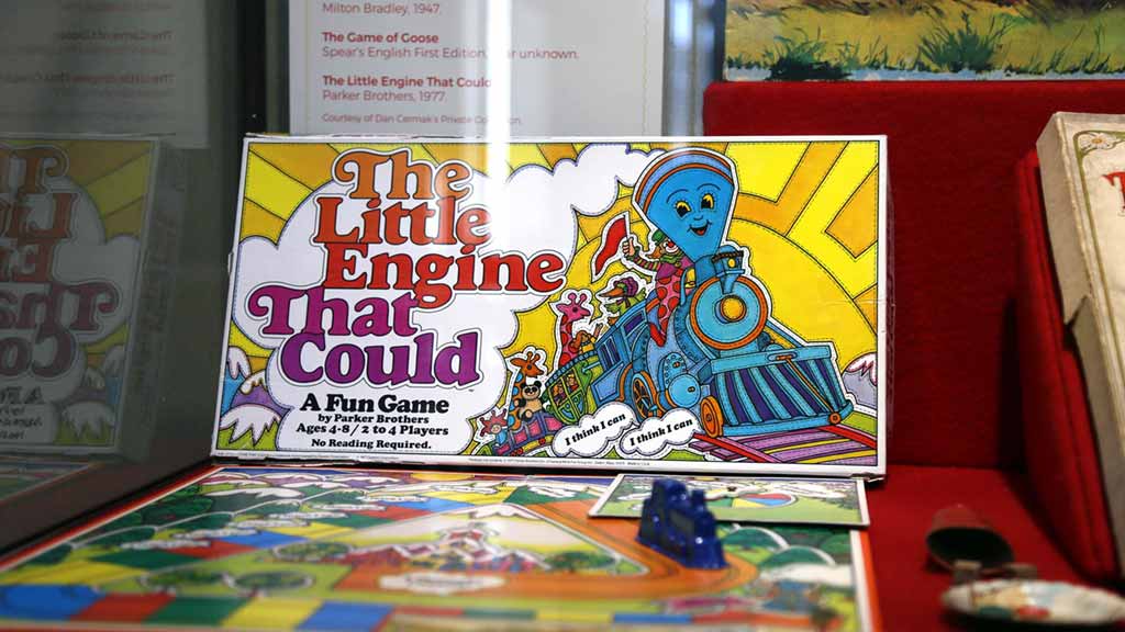 close-up of the little engine that could