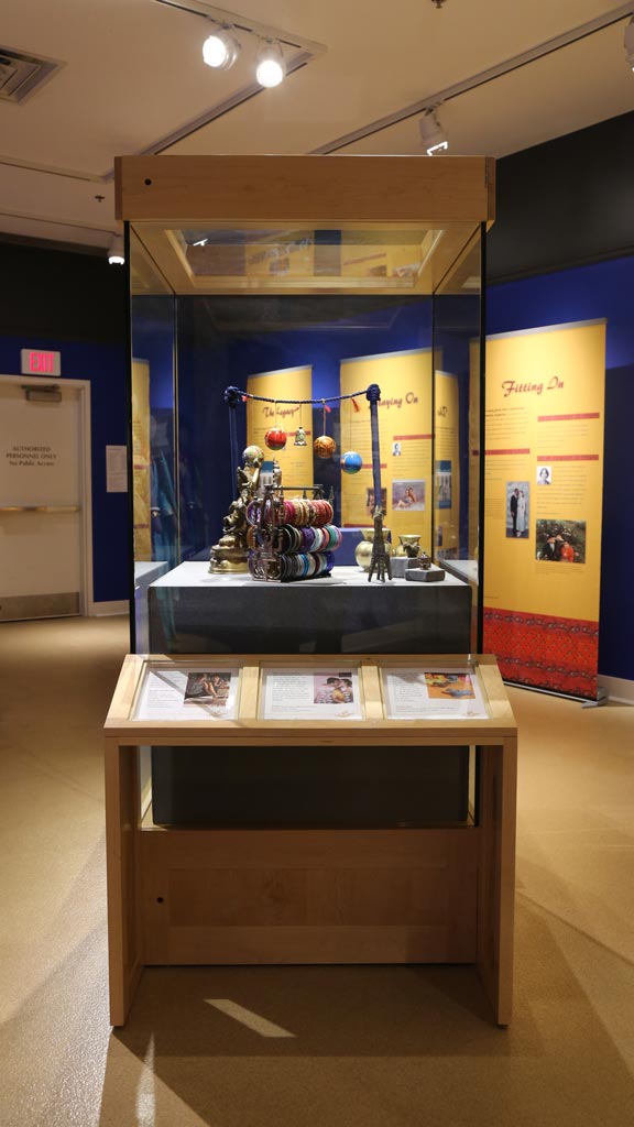 another display case with more pieces of jewelry