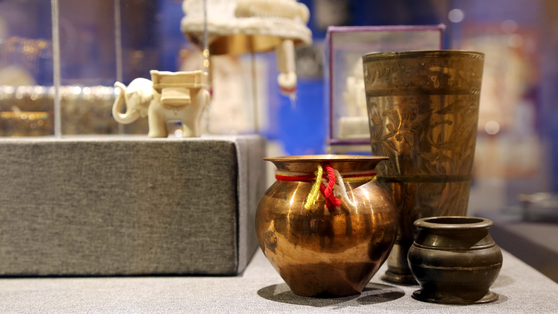 a closeup of small little pots