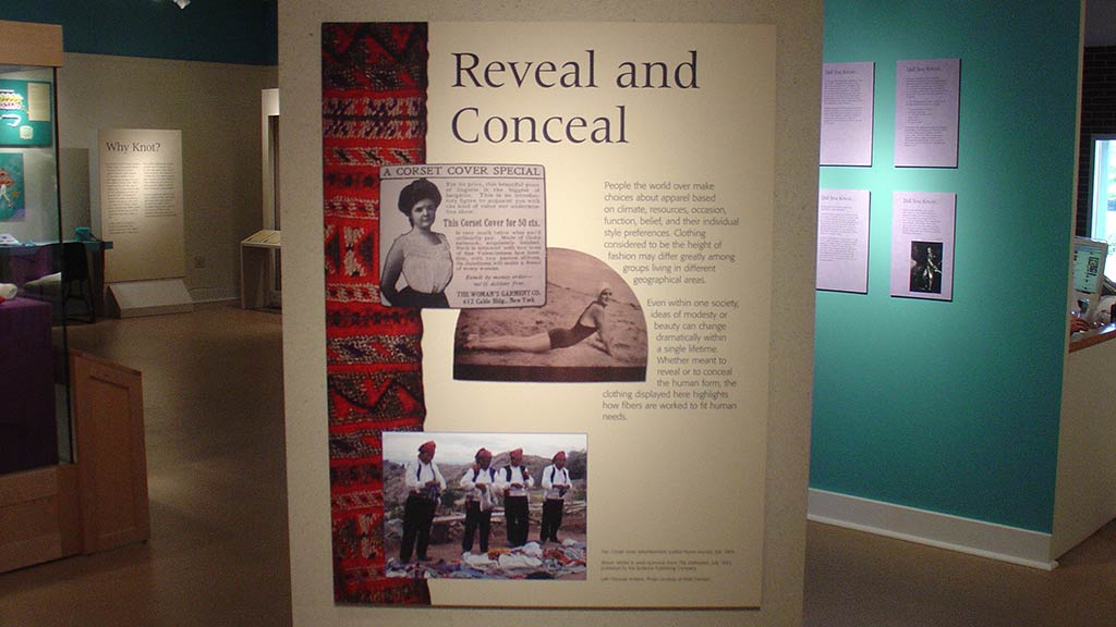 text description and photos titled 'reveal and conceal'